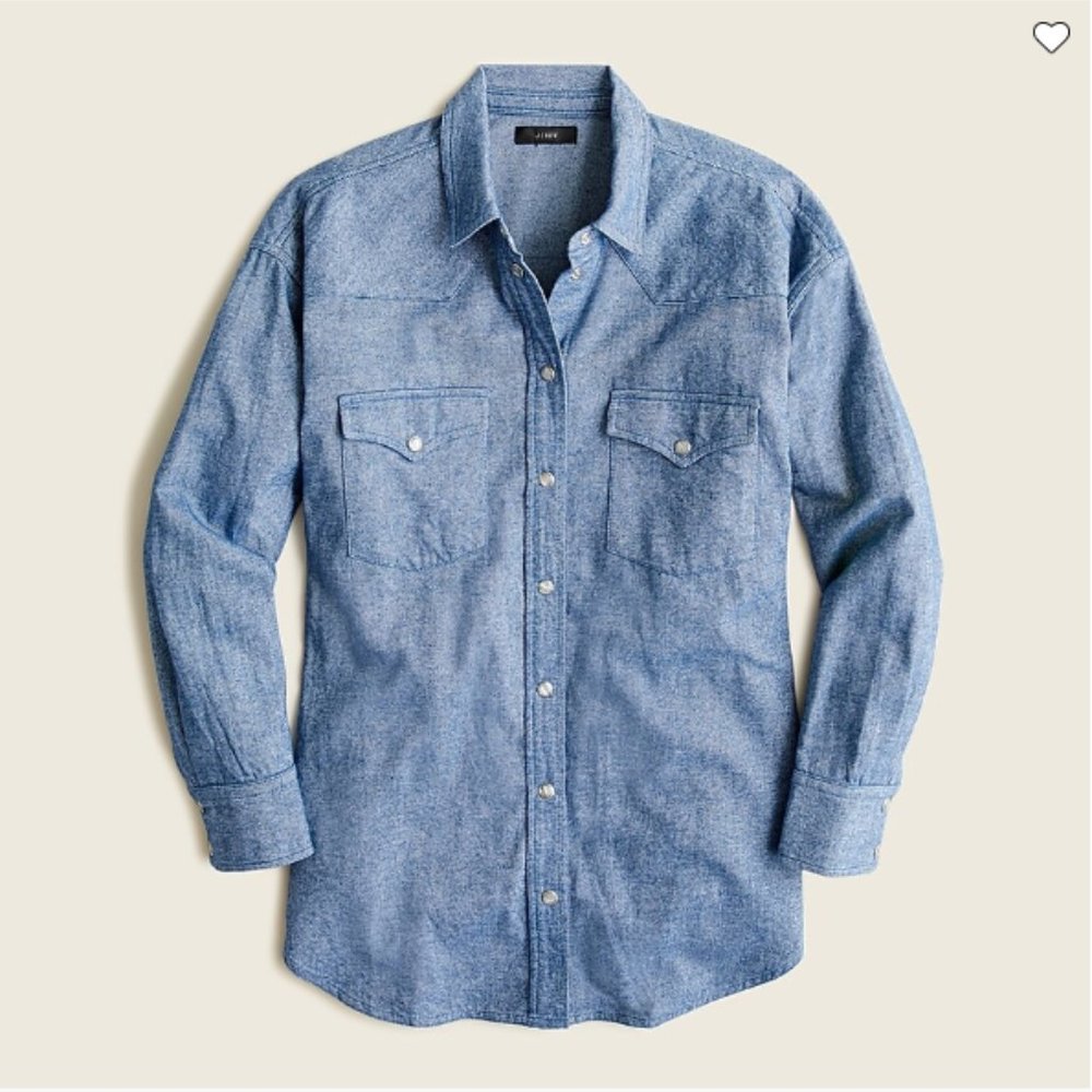 J.Crew Relaxed-fit indigo flannel shirt M